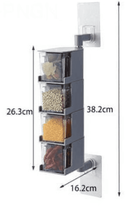 360˚ Degree Rotating Spice Box, Seasoning Storage Box, Kitchen Spice Container 360˚ Degree Rotating Spice Box, Seasoning Storage Box, Kitchen Spice Container